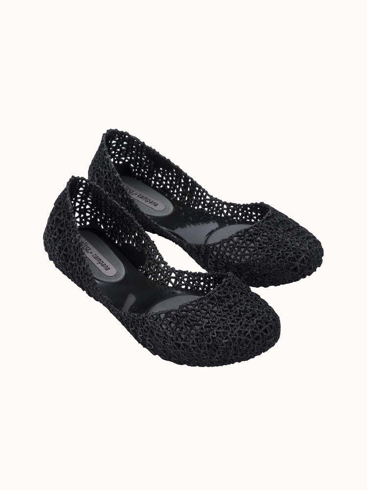 Melissa Melissa Campana Papel Vii Ad Black Glitter 37