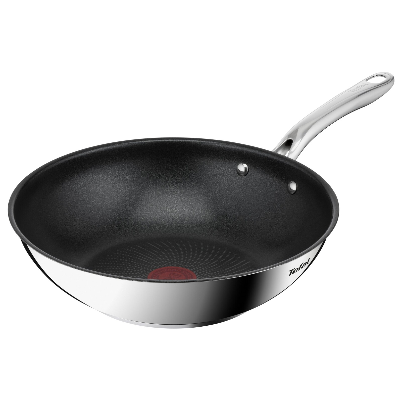 Wok INFINITE H8151925 28 cm, nerezová ocel, Tefal