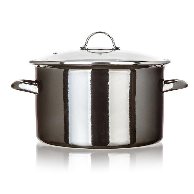 Smaltovaný hrnec s poklicí METALLIC Black