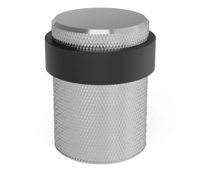 Zarážka dveří vroubkovaný válec Walteco - chrom