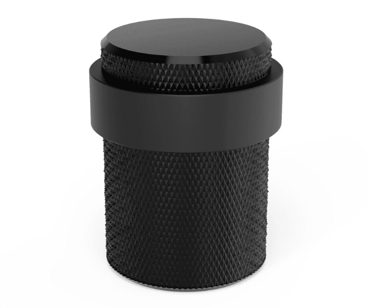 Zarážka dveří vroubkovaný válec Walteco - černá