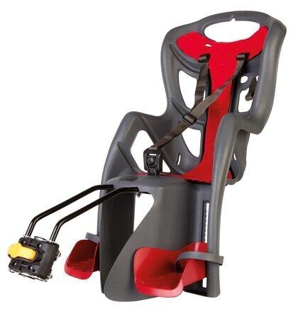 BELLELLI PEPE Dětská sedačka na kolo, upevnění na rám, šedá