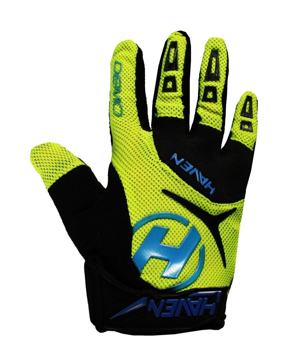 Rukavice dětské dlouhoprsté Haven Demo Long - černé-zelené-modré, 4-6 let