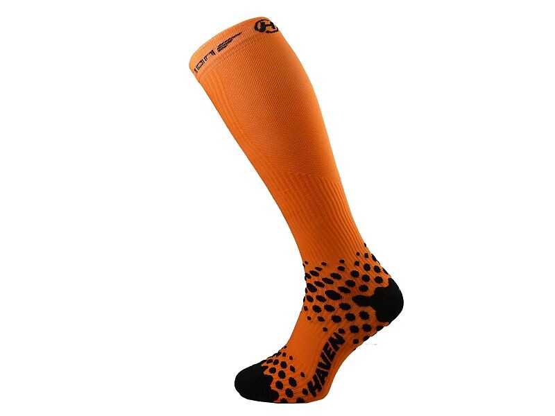 Kompresní podkolenky Haven EvoTec CoMax High - oranžové-černé, 4-5