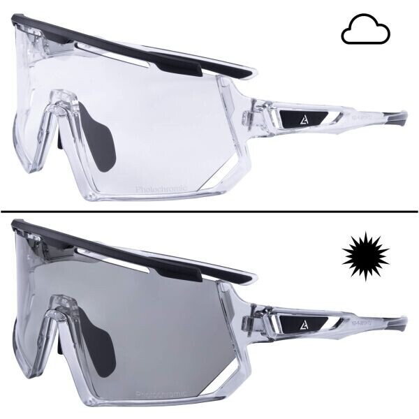 Laceto AURORA Fotochromatické sportovní sluneční brýle, šedá, velikost