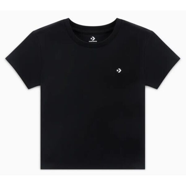 Converse SLIM JERSEY Dámské tričko, černá, velikost