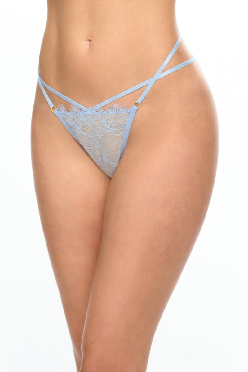 Světle modré krajkové kalhotky Indie