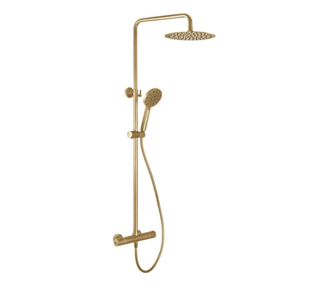 BATH DELUXE BATH DELUXE 31-120-05-70-00 - Sprchová sada s term baterií DRAGOR kartáč. mosaz