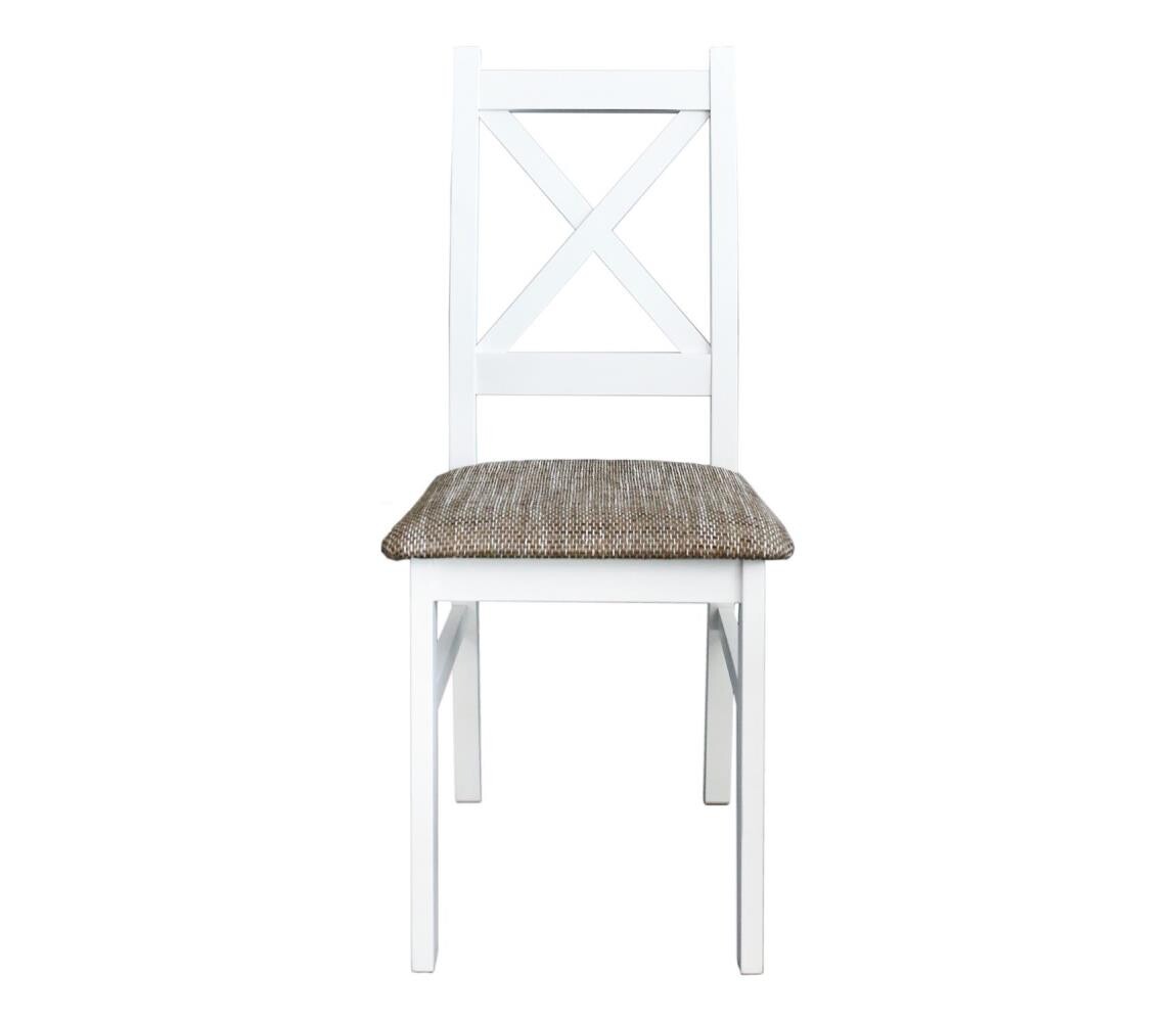 Femix Jídelní židle NATE bílá/hnědá