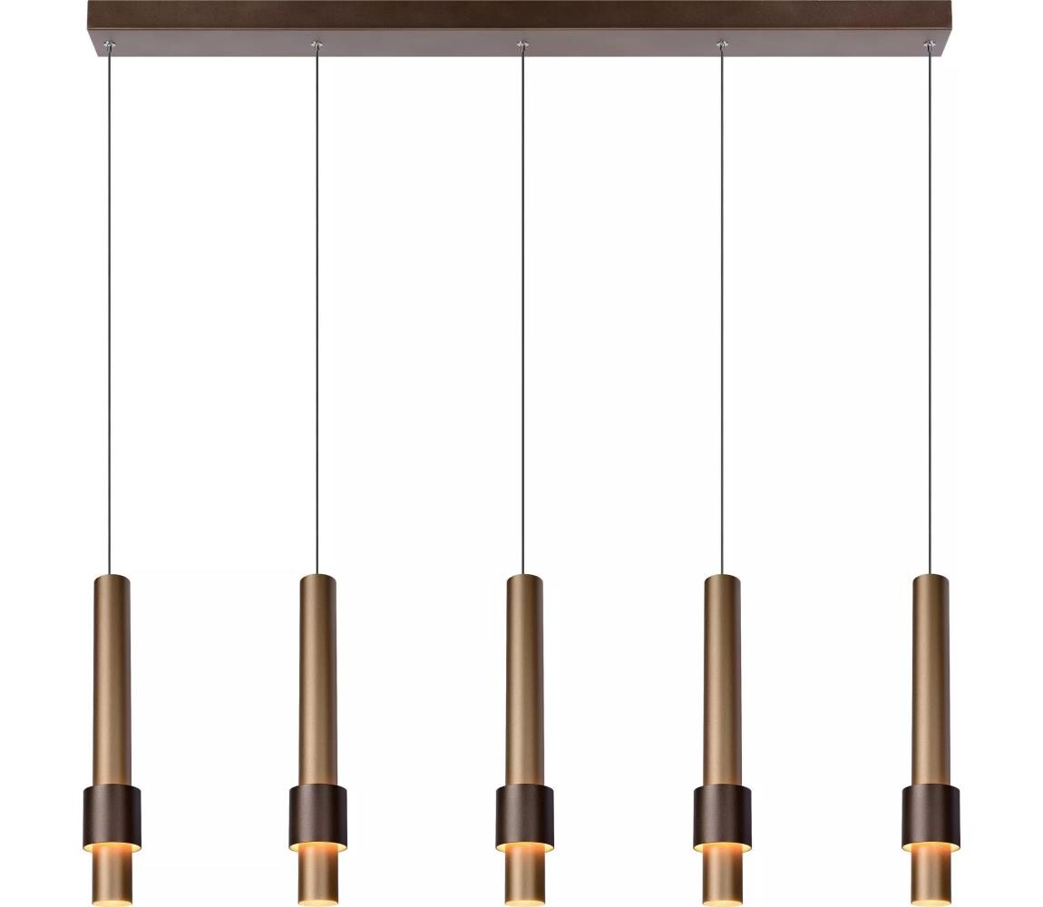 Lucide Lucide 24402/30/96 -LED Stmívatelný lustr na lanku MARGARY 5xLED/4,2W/230V mosaz