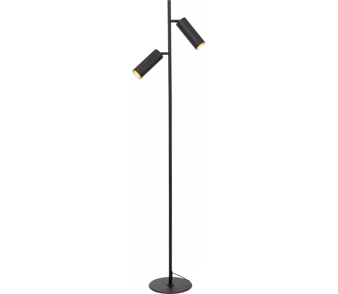 Lucide Lucide 09739/02/30 - Stojací lampa CLUBS 2xGU10/40W/230V černá