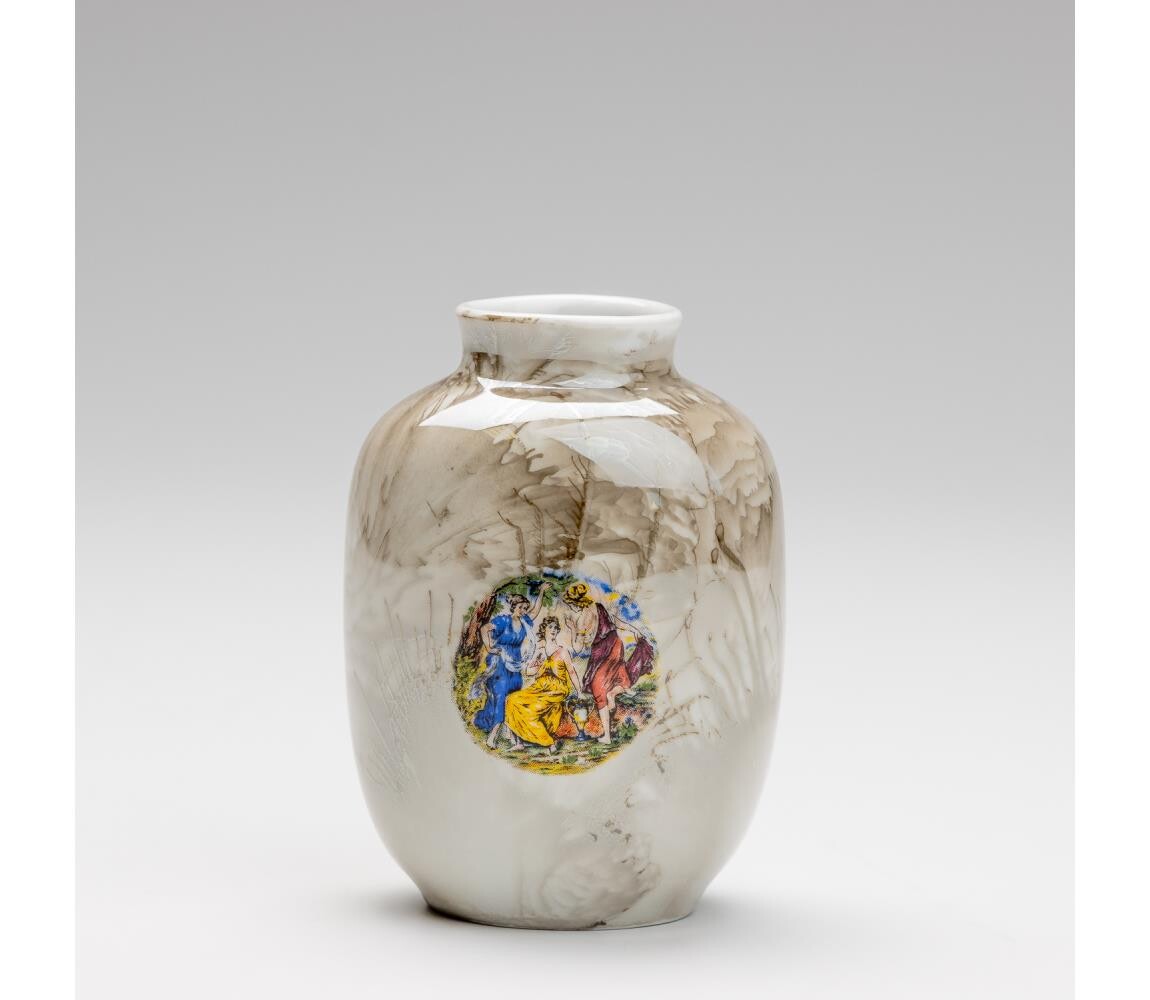 Porcelánová váza 12,5x9 cm hnědá gracie