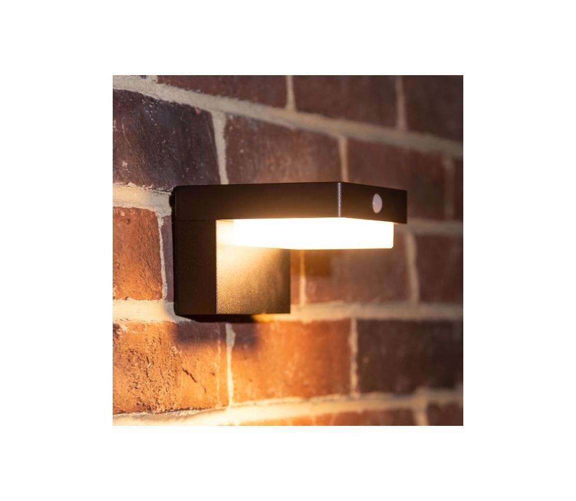 Zuma Line Zuma Line WT33811-LED Solární nástěnné svítidlo GRID LED/4,5W/2000mAh IP44 černá