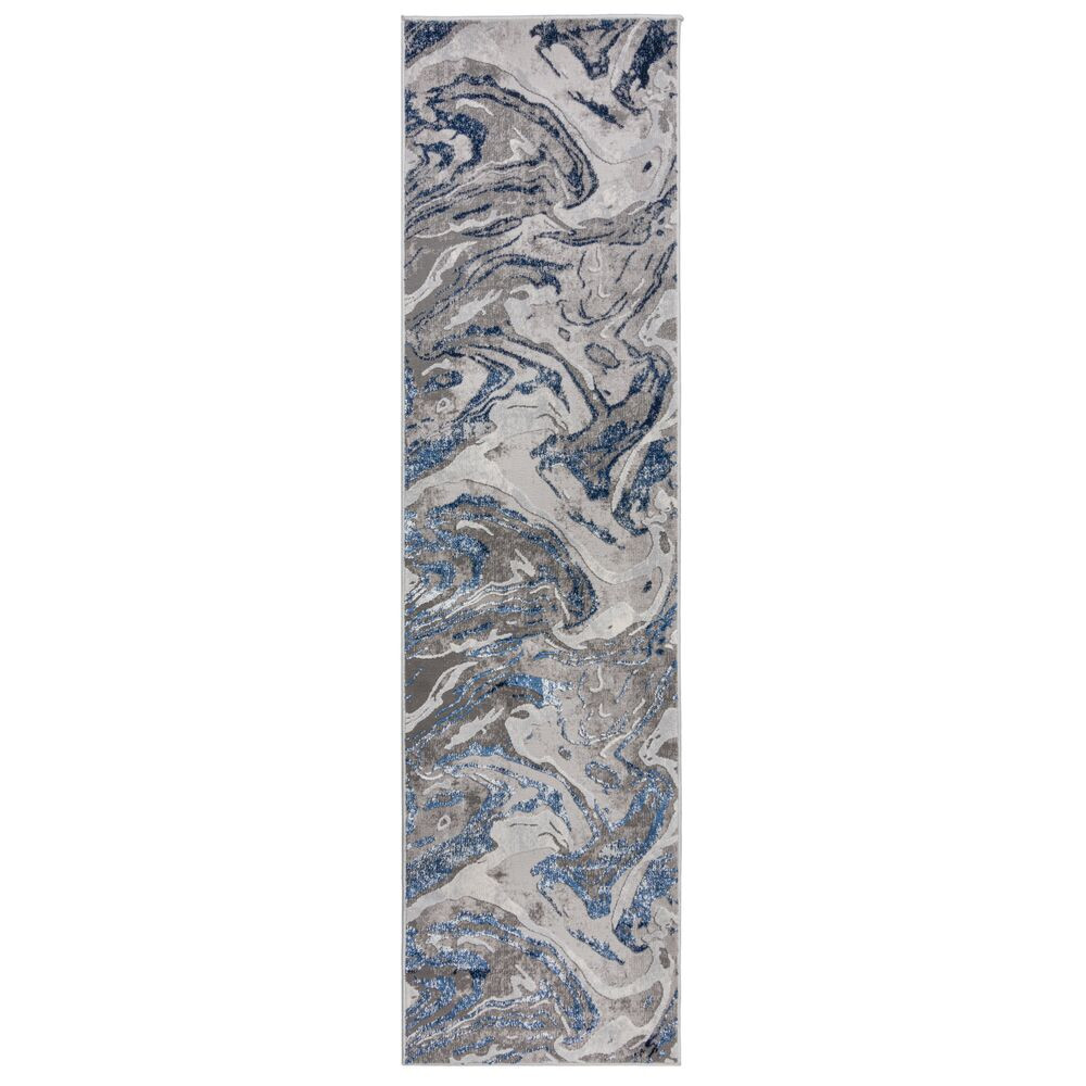 Běhoun Eris Marbled Navy - 60x230 cm Flair Rugs