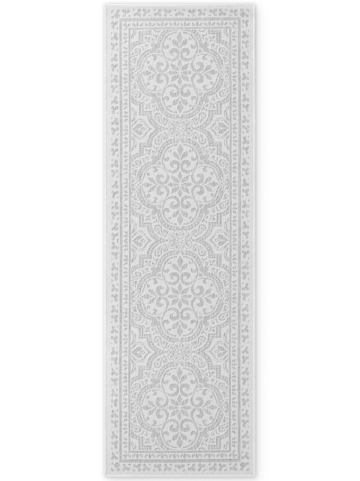 Běhoun Duet Rosel White/Gray - na ven i na doma - 80x250 cm NORTHRUGS