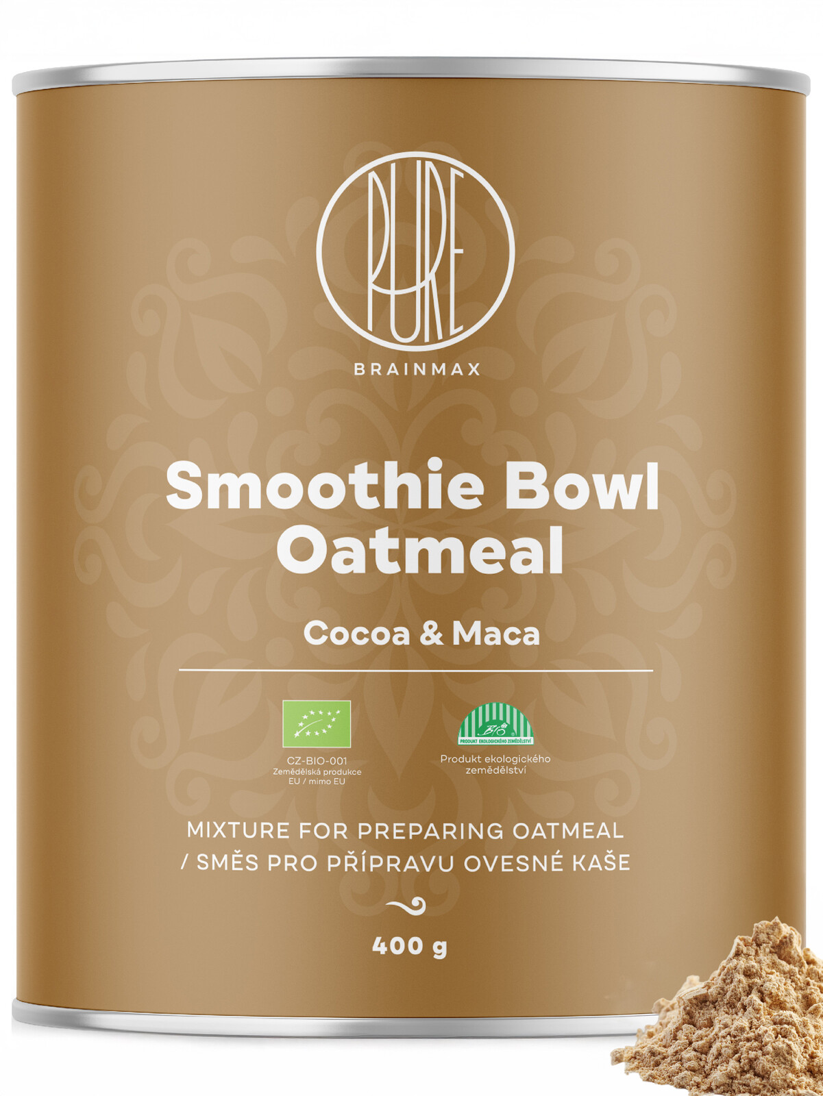 BrainMax Pure Ovesná kaše, maca a kakao, BIO, 400 g