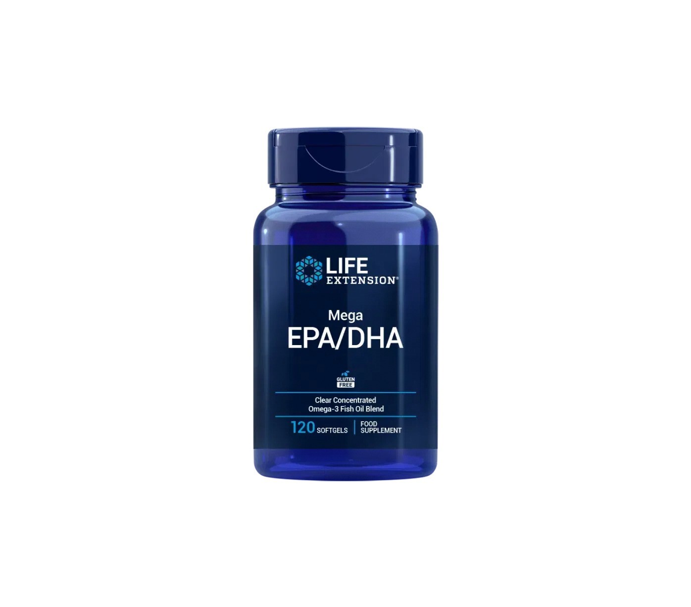 Life Extension Mega EPA/DHA, rybí omega 3, 120 softgel kapslí