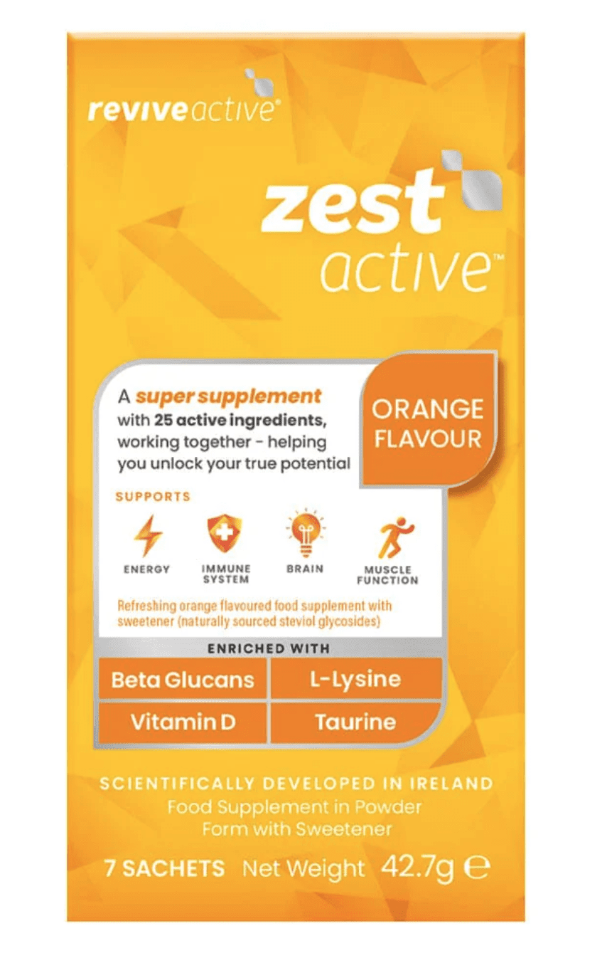 Revive Active Zest Active, podpora imunity a energie, pomeranč, 7 sáčků