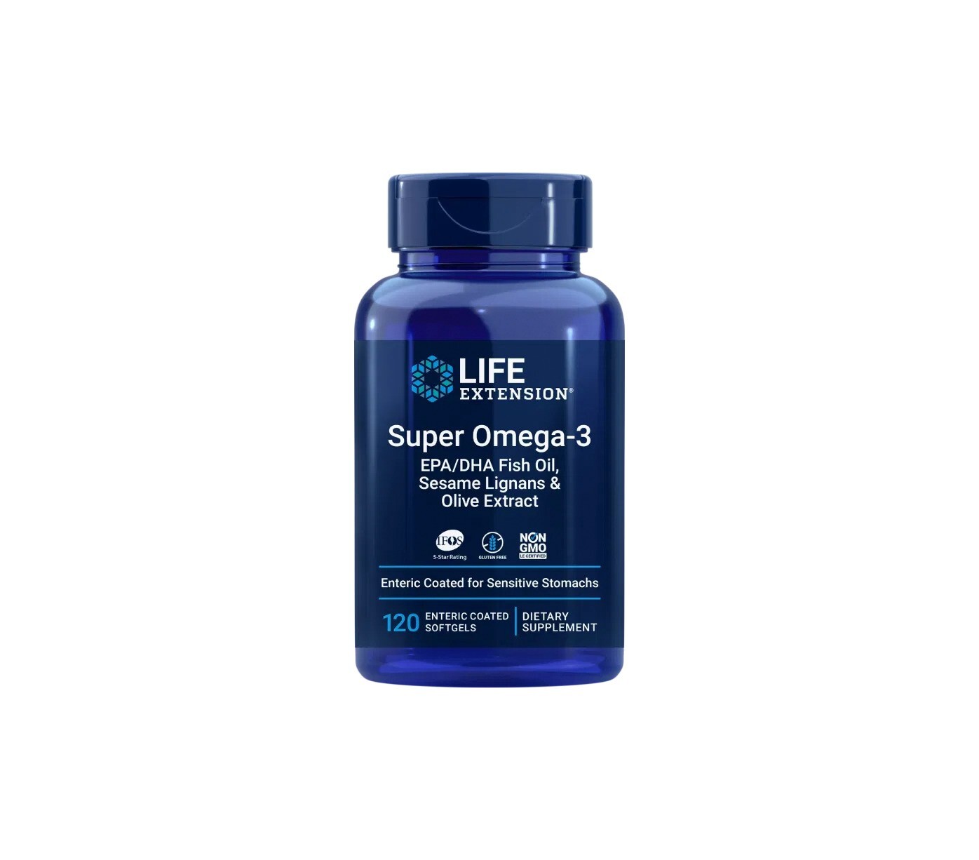 Life Extension Super Omega-3 EPA/DHA Fish Oil, rybí Omega-3 EPA/DHA, 120 softgel kapslí s enterickým obalem