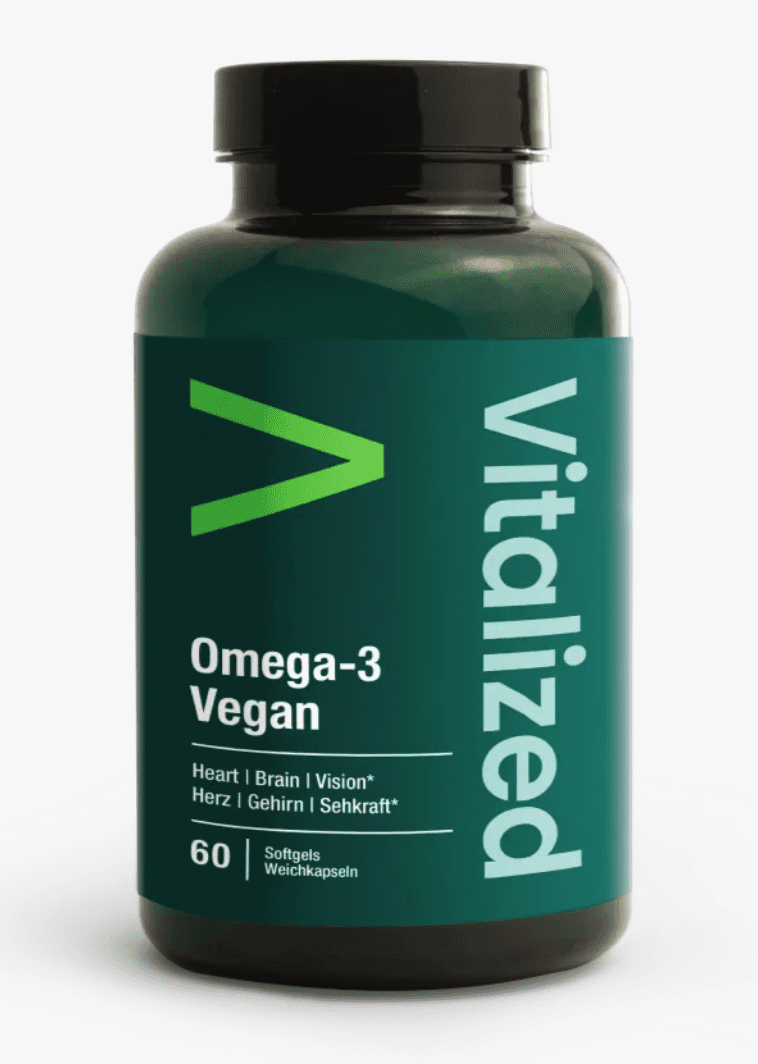 Vitalized Omega-3 Vegan, olej z mořských řas, 60 softgel kapslí