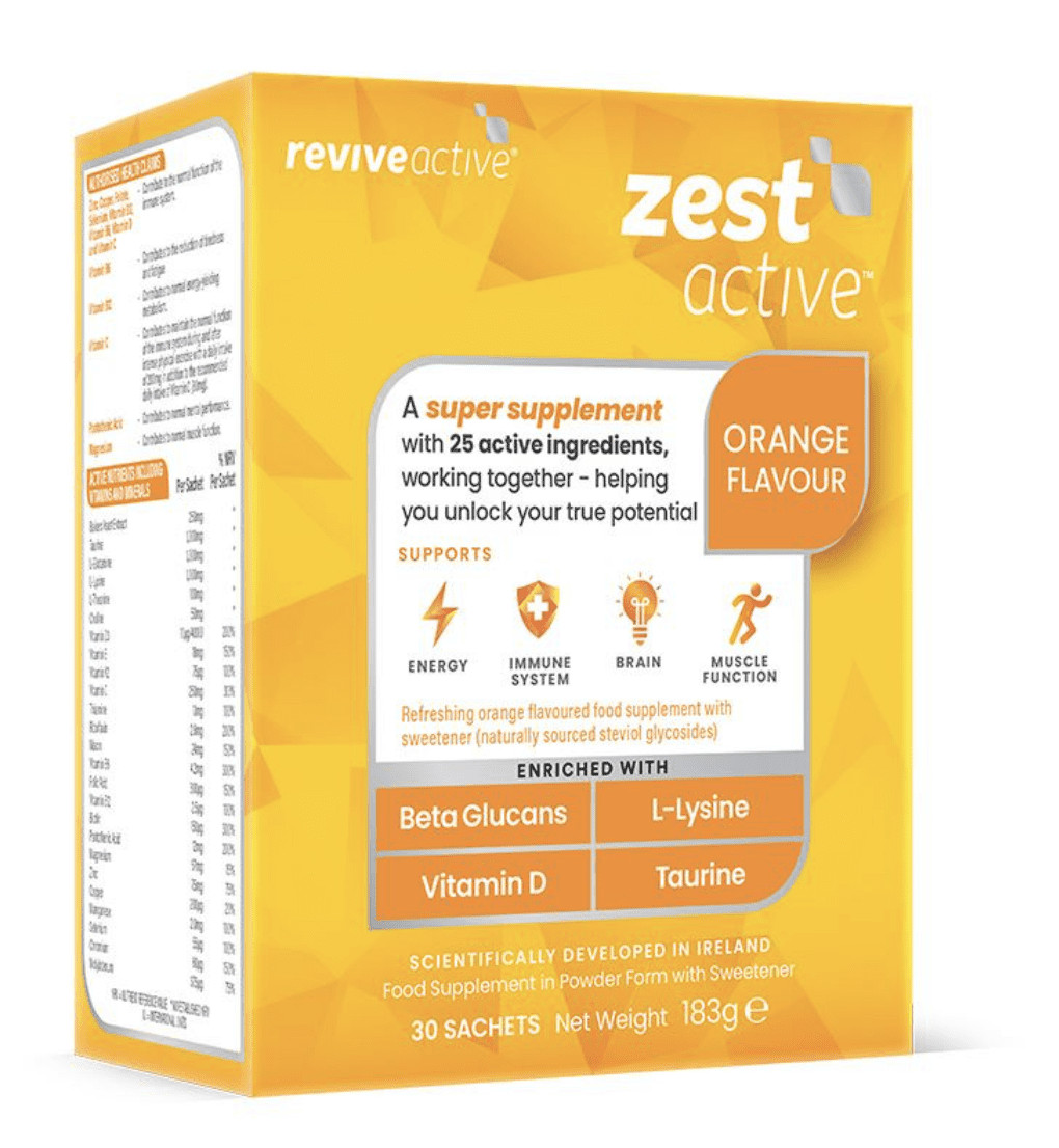 Revive Active Zest Active, podpora imunity a energie, pomeranč, 30 sáčků