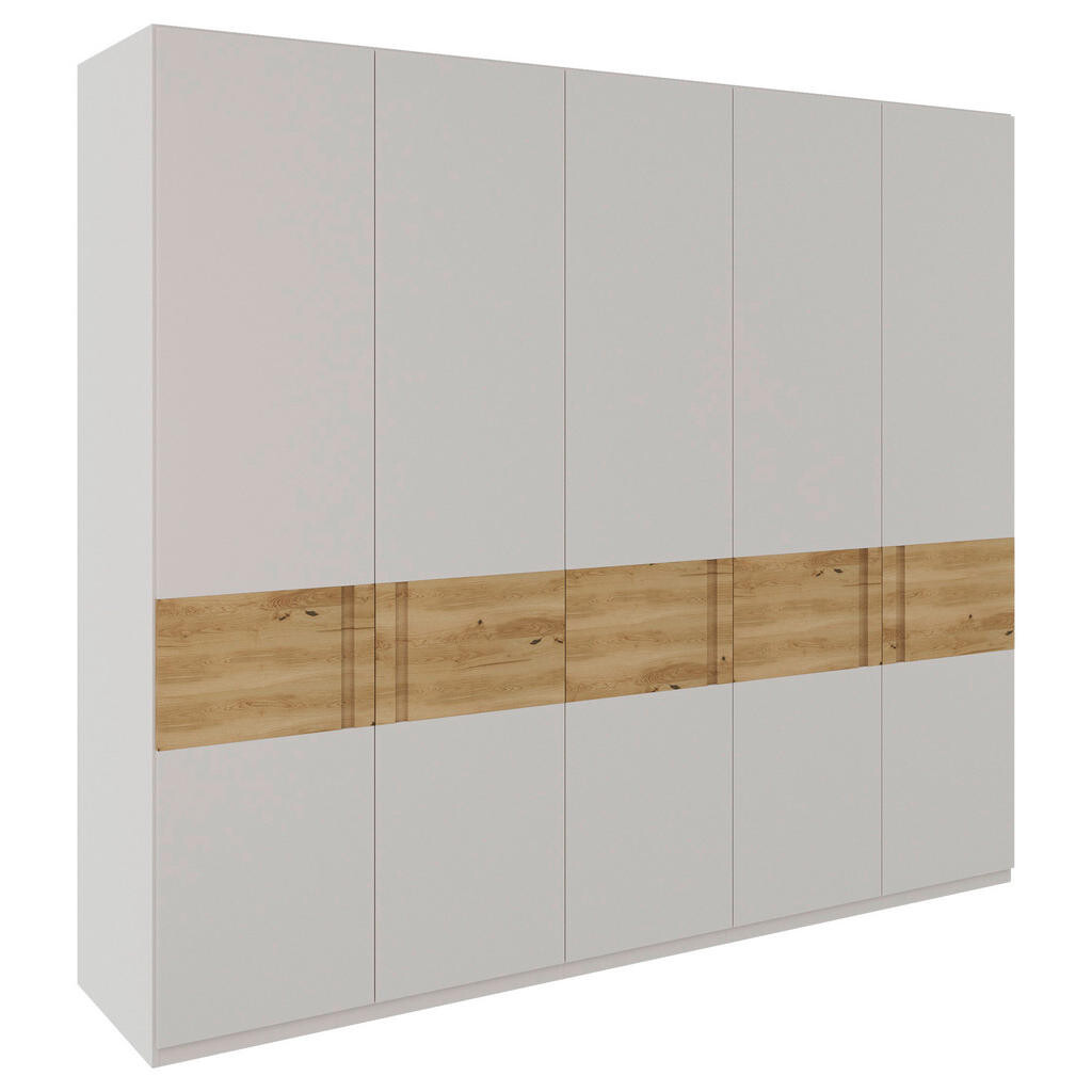 Dieter Knoll ŠATNÍ SKŘÍŇ S OTOČNÝMI DVEŘMI, dub, barvy dubu, světle šedá, 251,5/225/60 cm