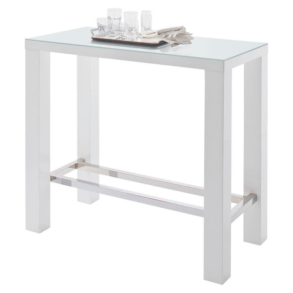 Carryhome BAROVÝ STŮL, bílá, 120/60/107 cm