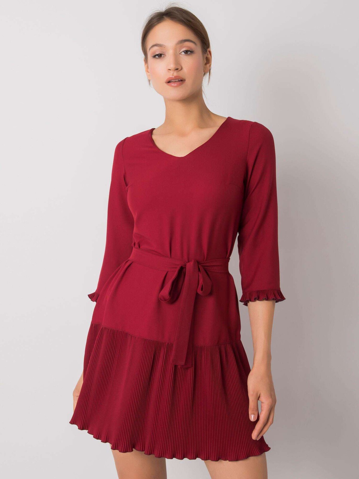 Dress-LK-SK-507733.80P-burgundy