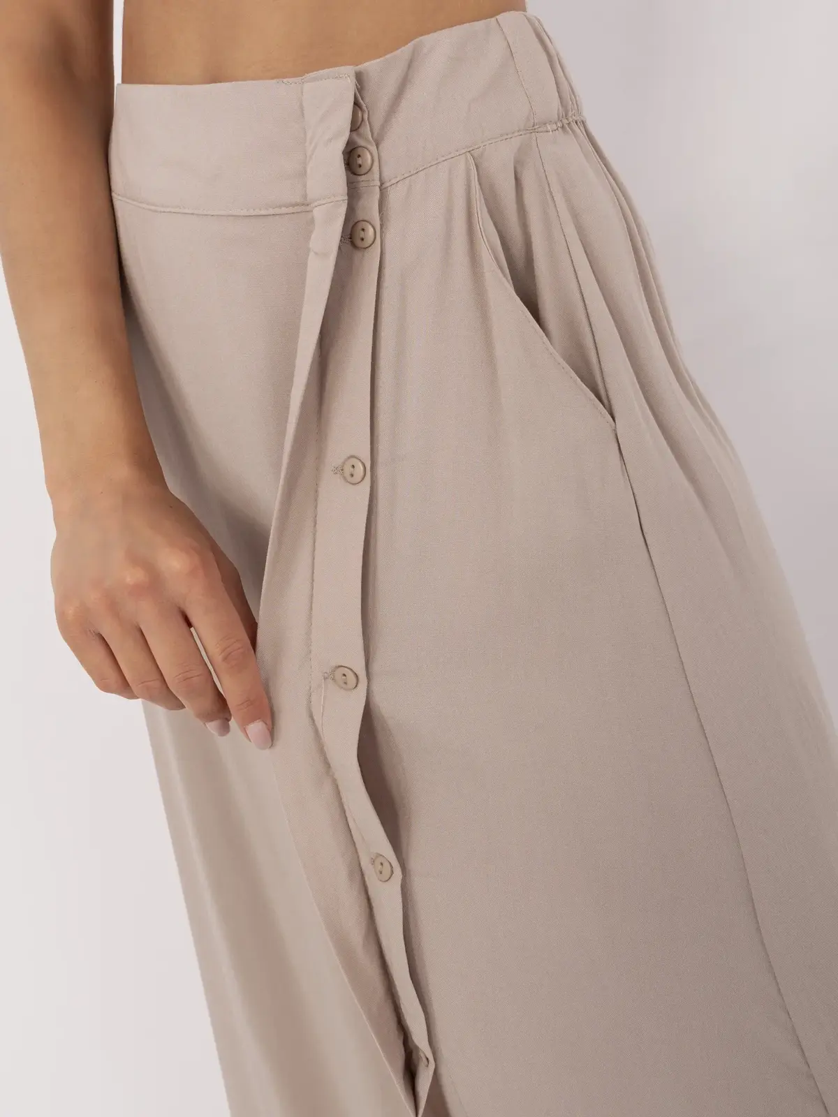 Skirt-D73761M50222A-dark beige