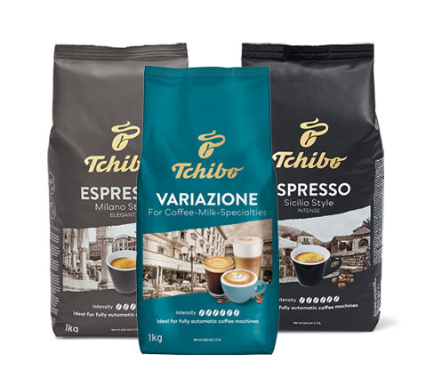 Tchibo Ochutnávkový set 3 kg zrnkové kávy