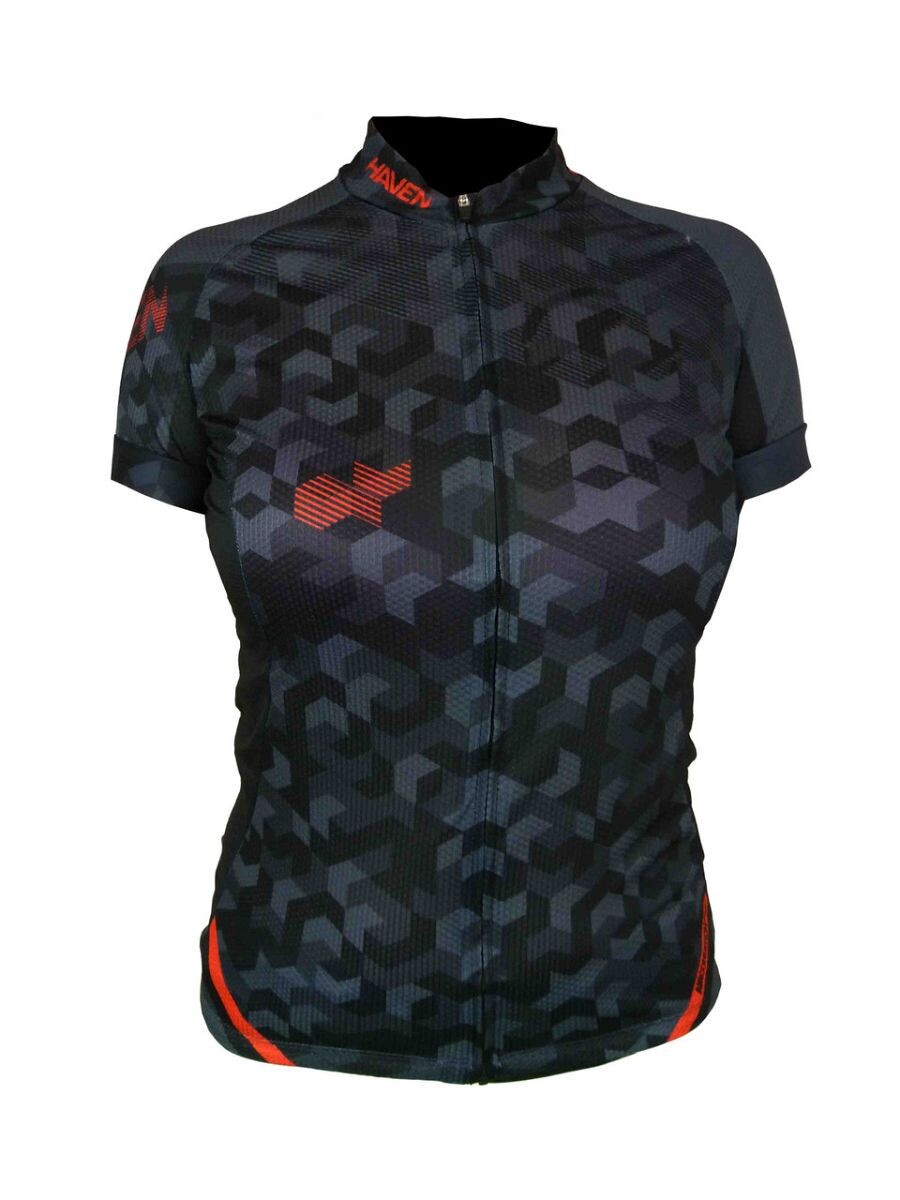 Dres dámský s krátkým rukávem Haven Singletrail - černý-červený, XL