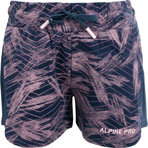 ALPINE PRO LEVO Dívčí šortky, tmavě modrá, velikost