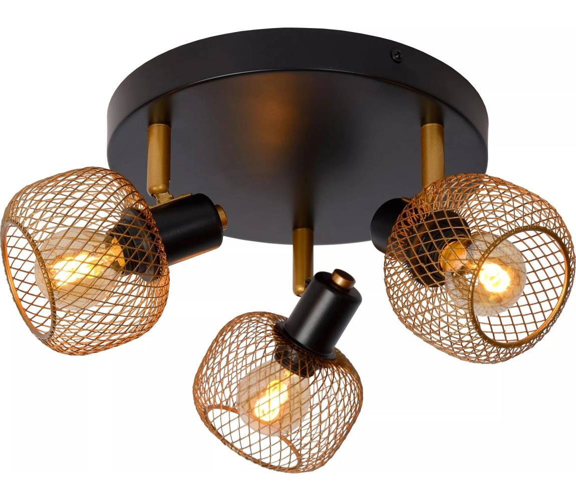 Lucide Lucide 77978/13/02 - Bodové svítidlo MAREN 3xE14/13W/230V černá/mosaz