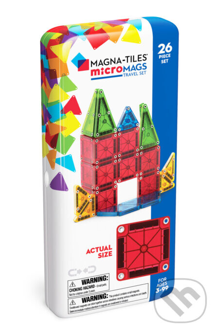 Magnetická stavebnica microMAGS Travel Set 26 dielov - Magna-Tiles