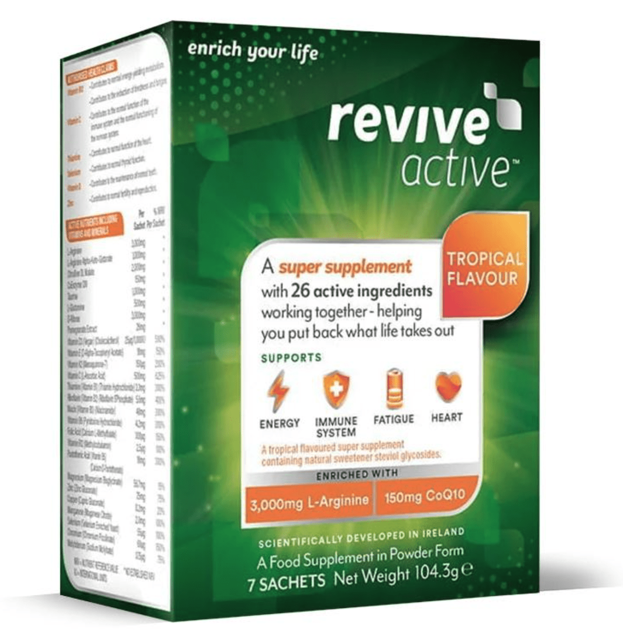 Revive Active Podpora imunity a energie, tropické ovoce, 7 sáčků
