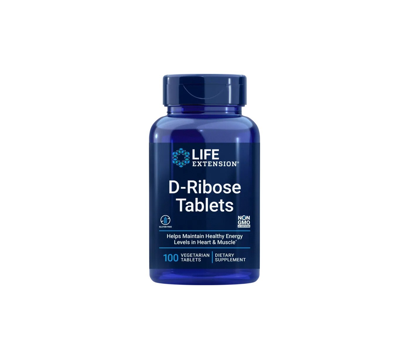 Life Extension D-Ribose Tablets, D-Ribóza v tabletách, 100 rostlinných tablet