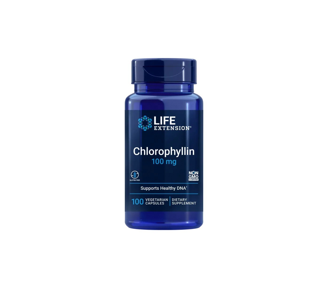 Life Extension Chlorophyllin, podpora zdravé DNA, 100 rostlinných kapslí