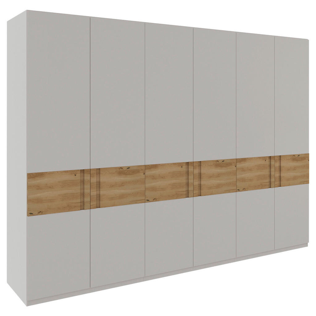 Dieter Knoll ŠATNÍ SKŘÍŇ S OTOČNÝMI DVEŘMI, dub, barvy dubu, světle šedá,