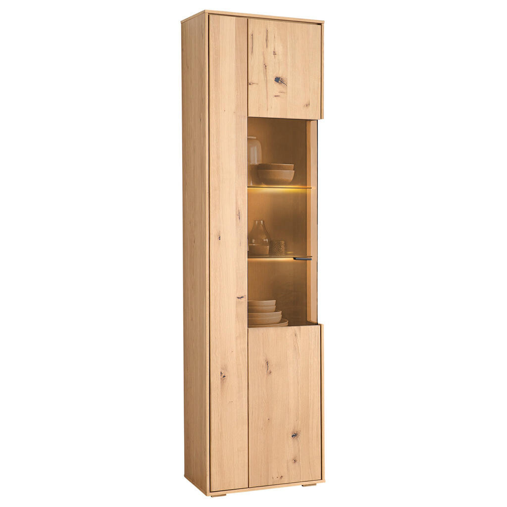 Cantus VITRÍNA, sukový dub, barvy dubu, 52/205/38 cm