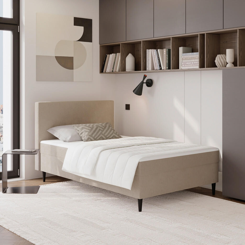 P & B AMERICKÁ POSTEL, 90/200 cm, béžová