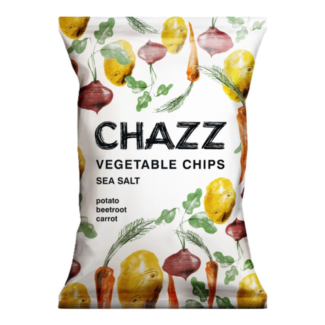 CHAZZ Zeleninové chipsy s mořskou solí 75 g