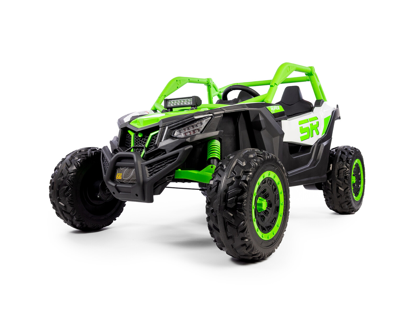 Mamido Mamido Elektrické autíčko Buggy Bumper 66 zelené | 24V | 4x200W | EVA | LED | 2,4Ghz | ECO kůže