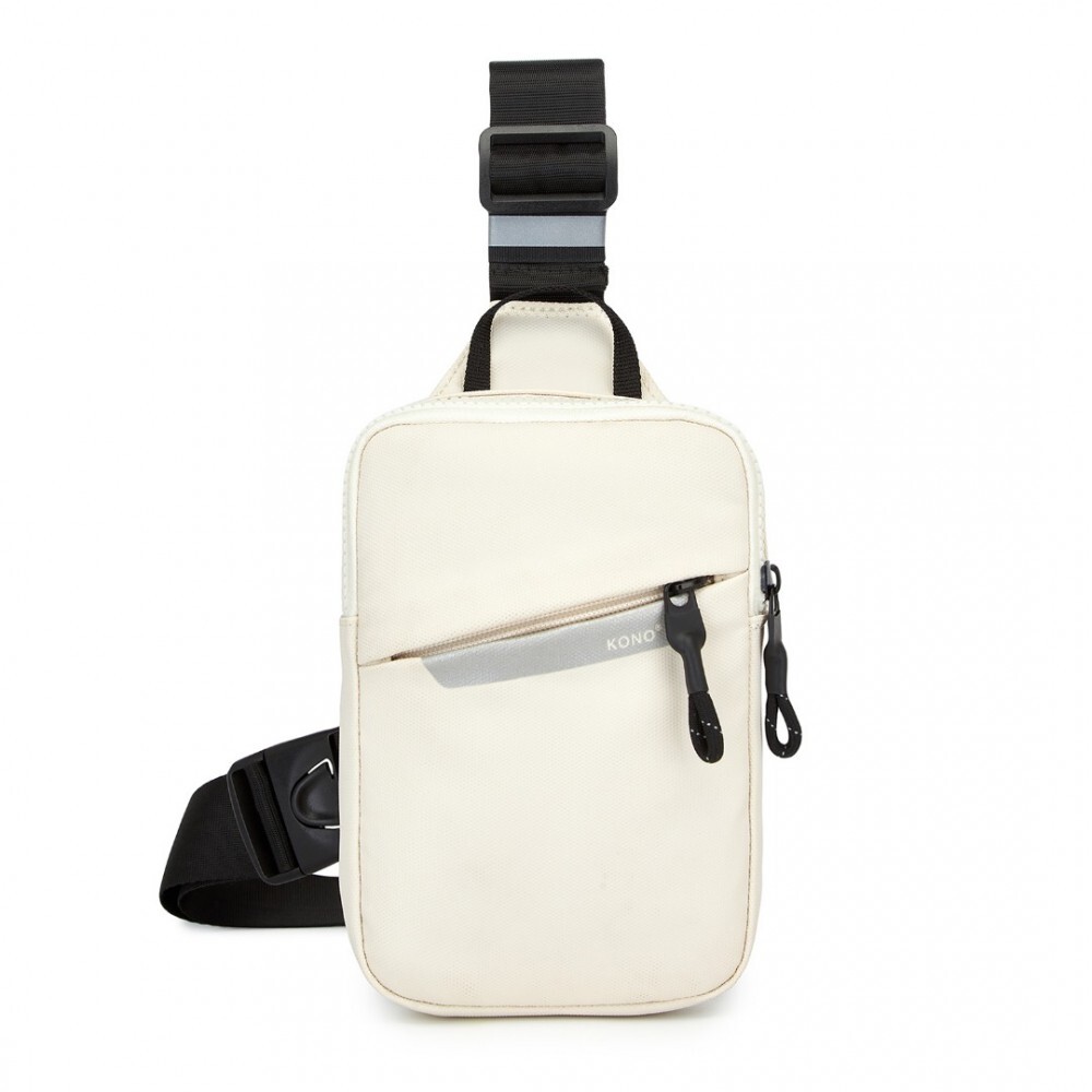 Lehká crossbody sling taška Kono - béžová