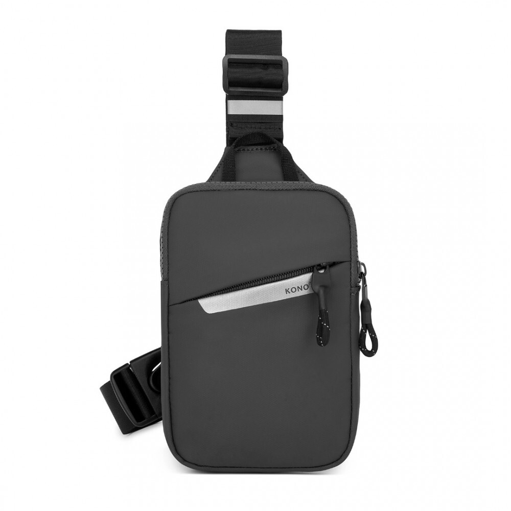 Lehká crossbody sling taška Kono - šedá