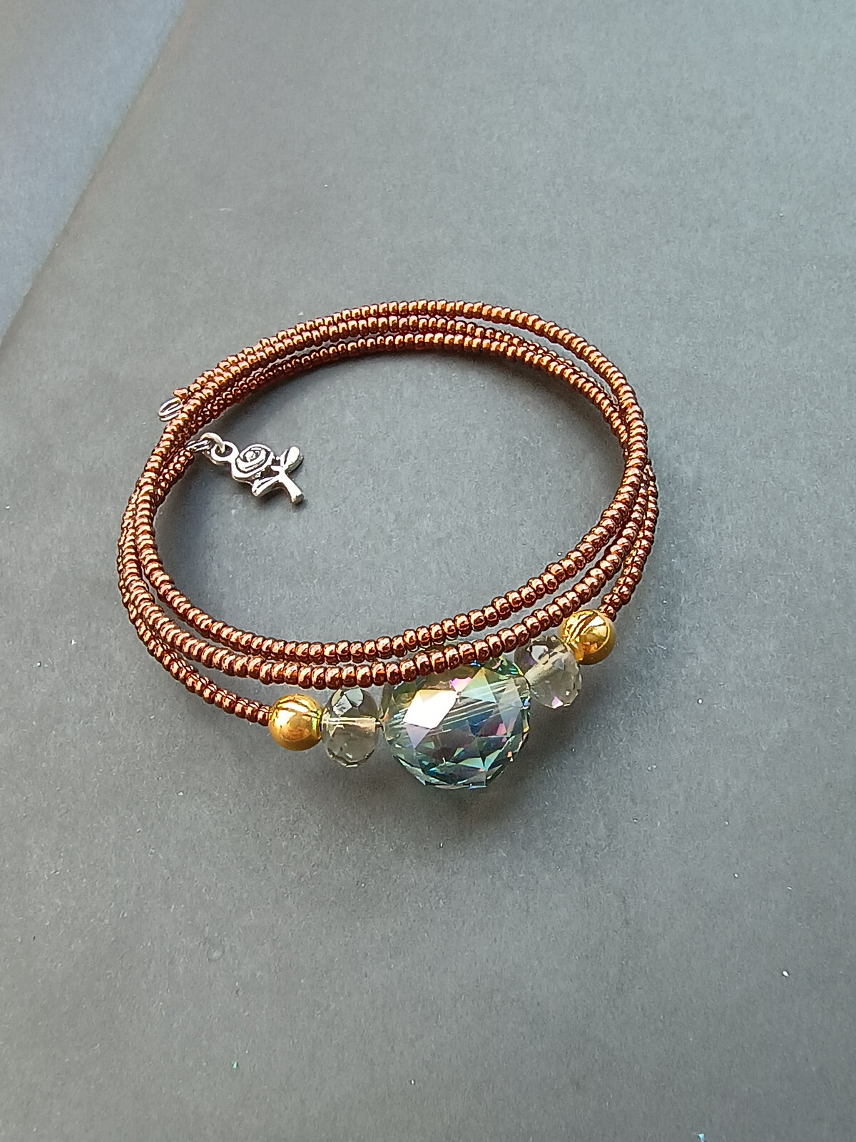 Emada Náramek, 2007, paměťový drát, Lesklá měděnka, 1 ks