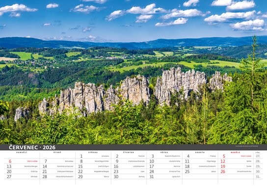 Česká krajina 2026 - nástěnný kalendář
