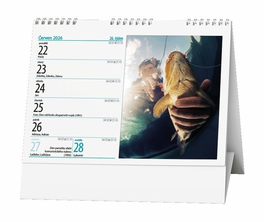 Rybářský kalendář 2026 - stolní kalendář