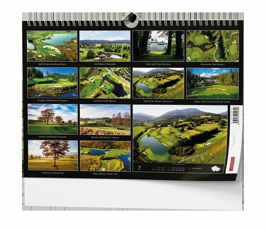 Golf české resorty 2026 - nástěnný kalendář