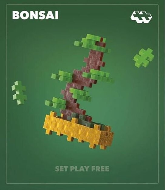 Plus-Plus Kytky Zelená bonsaj