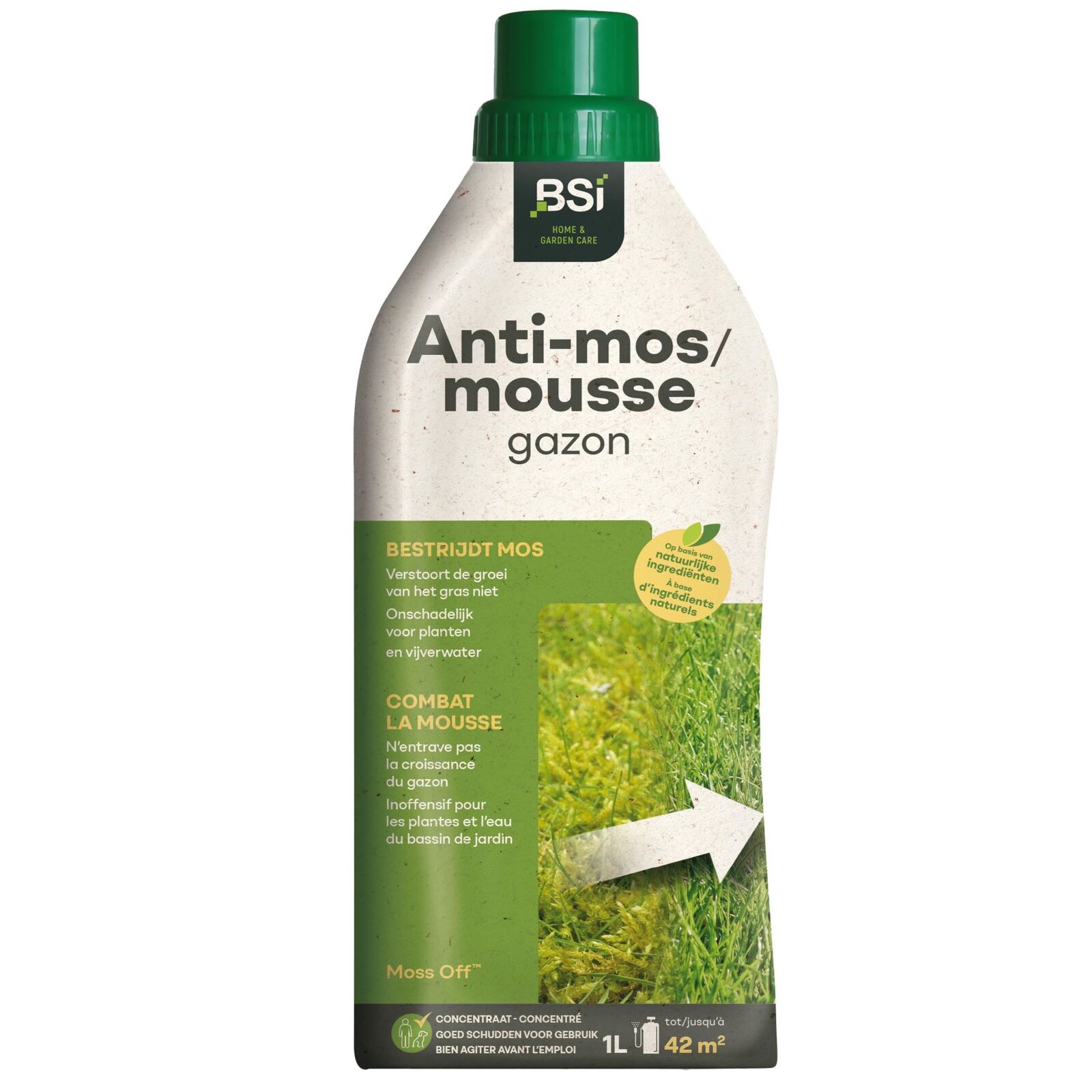 BSI Přírodní odstraňovač mechu MOSS OFF 1 l, na tvrdé povrchy